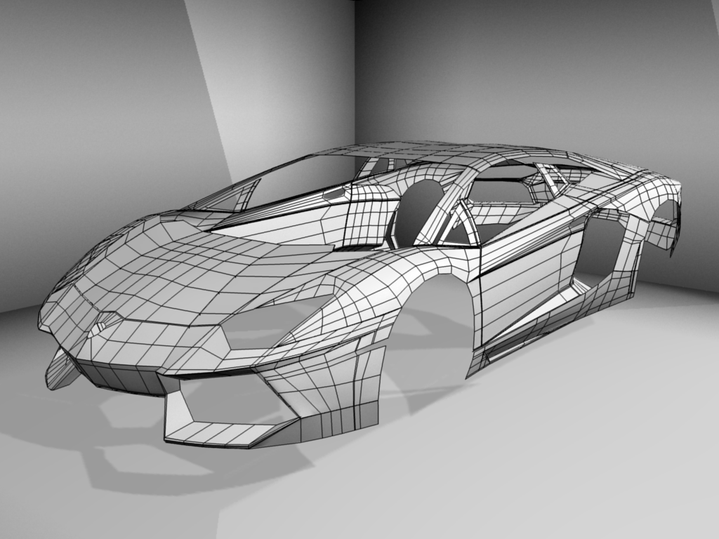 Lamborghini Aventador S Navibildschirm Blende - Carbon veredelt