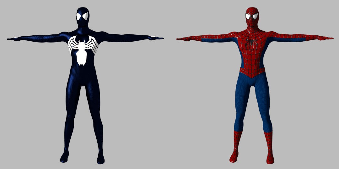 Black anc Classic Suits SpiderMan - Works in Progress - Blender Artists  Community