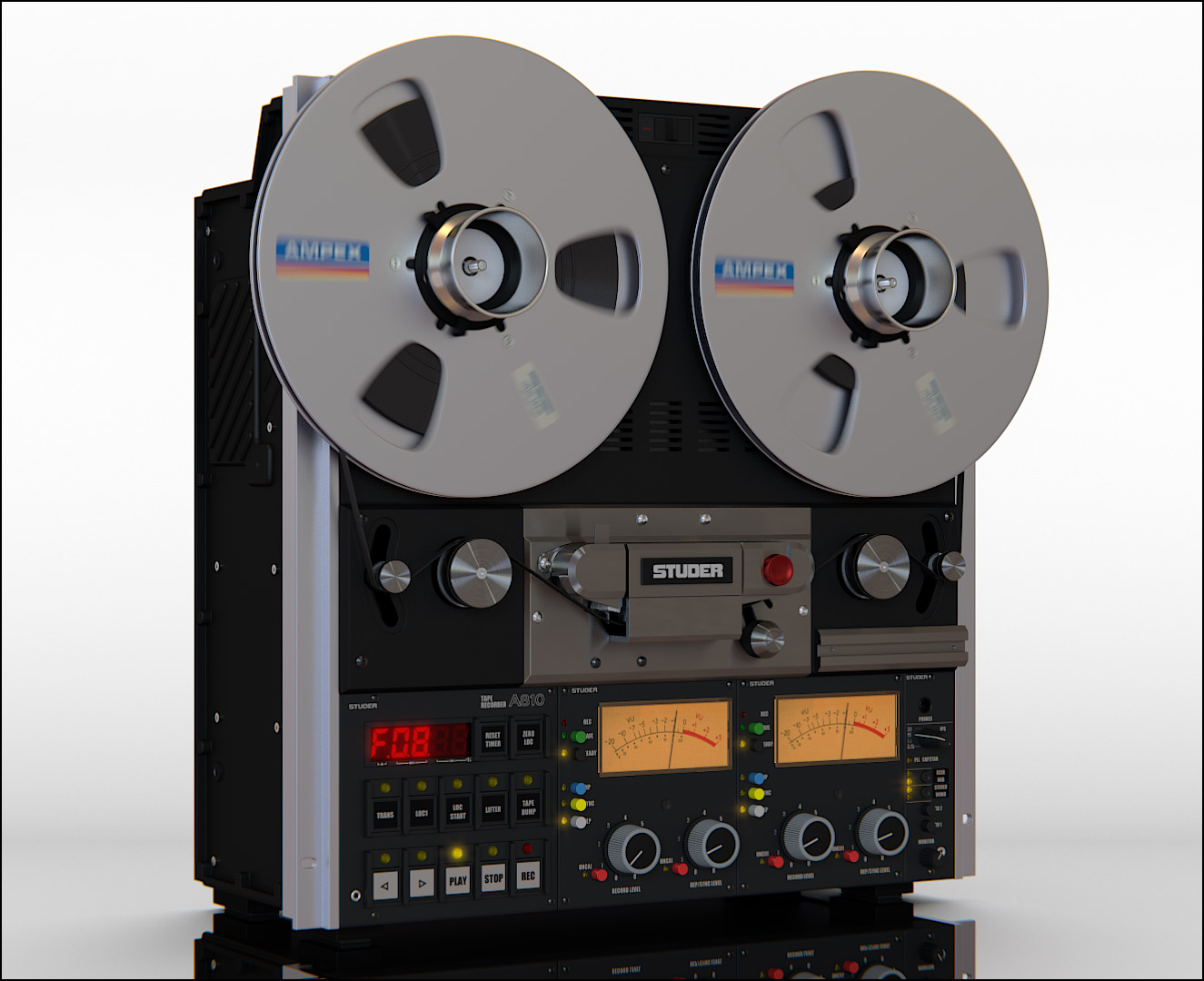 Studer A810 Reel To Reel Tape Recorder - Finished Projects - Blender  Artists Community