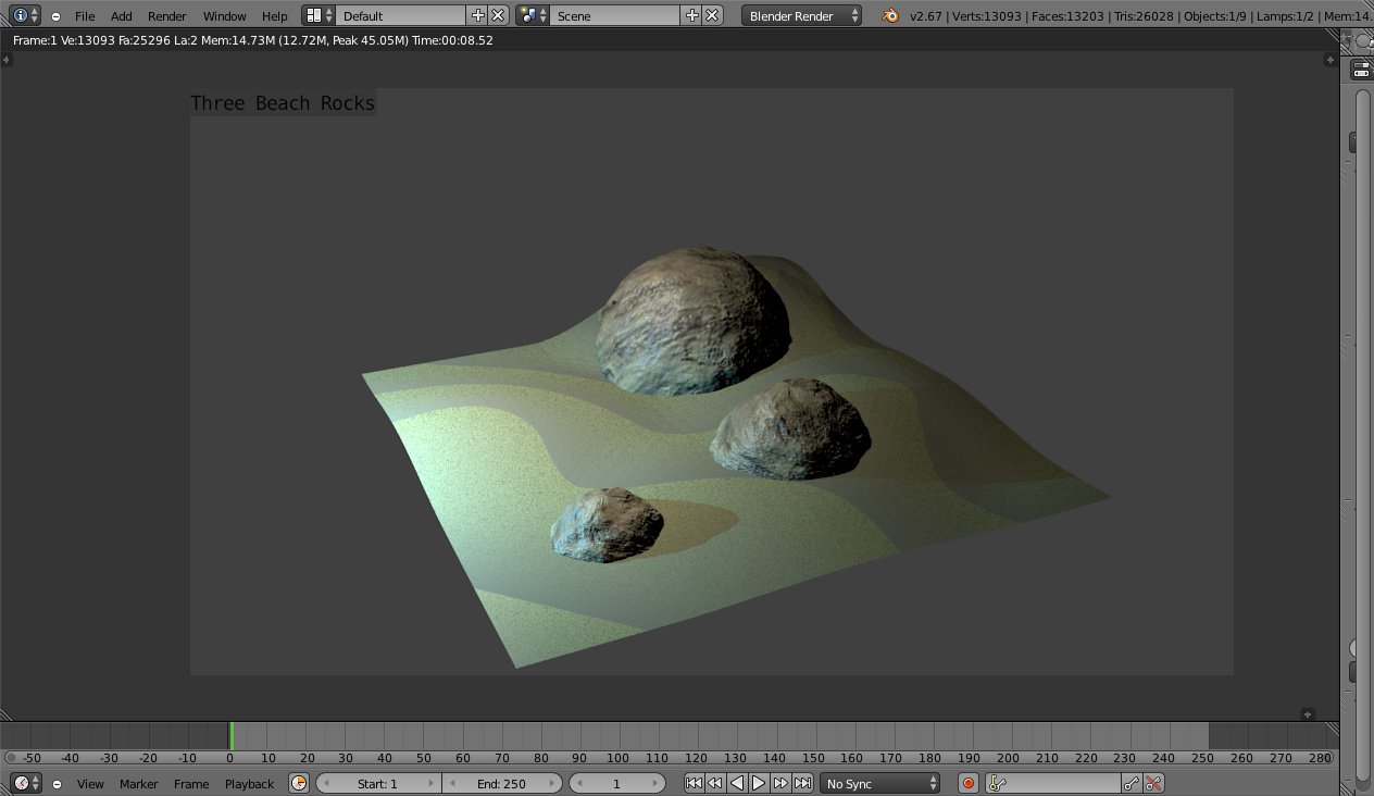 Three Rocks on a Beach - Works in Progress - Blender Artists Community