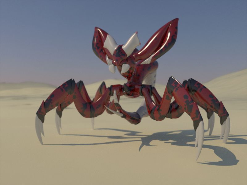 sci-fi insectoïd creature animation - Works in Progress - Blender ...