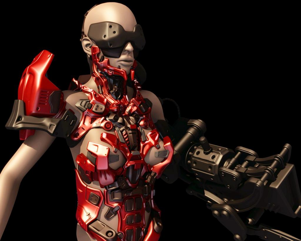 Flaming cyborg alpha. Киборг Эвелина. Киборг женщина. Blender киборг. Blender киберпанк.