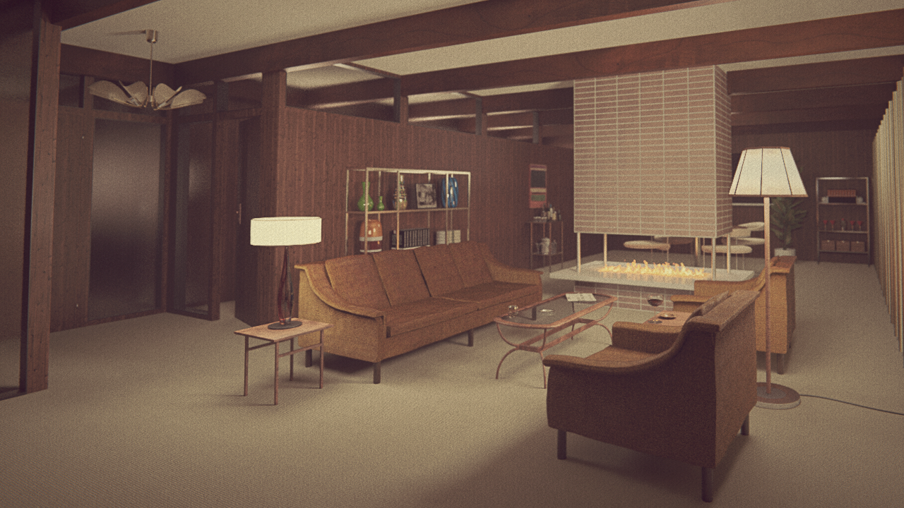 1960s Living Room Finished Projects Blender Artists