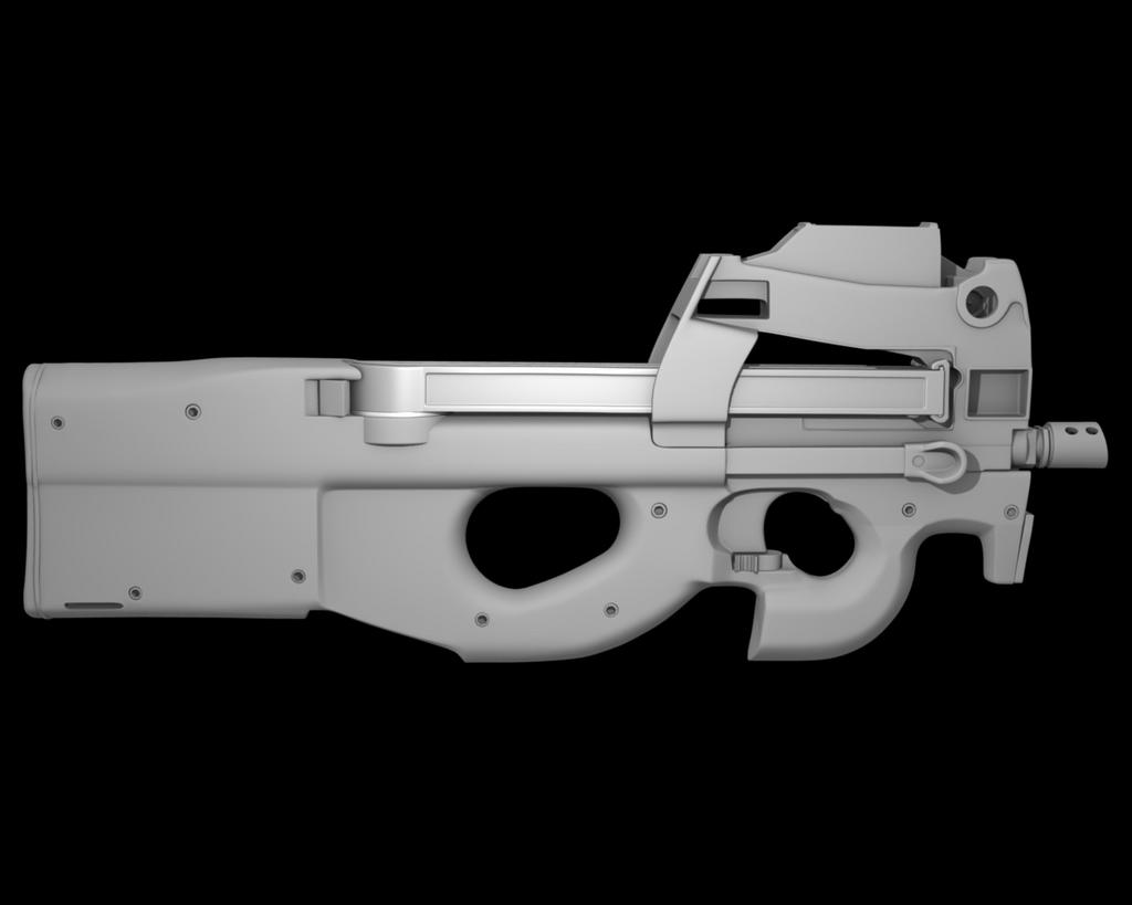 Yet Another P90 Gun Works In Progress Blender Artists Community