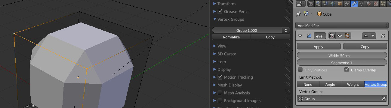 Bevel Modifier Vertex Group Modeling Blender Artists Community