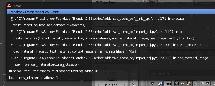 Error: Cannot Import An .OBJ File - Technical Support - Blender Artists ...