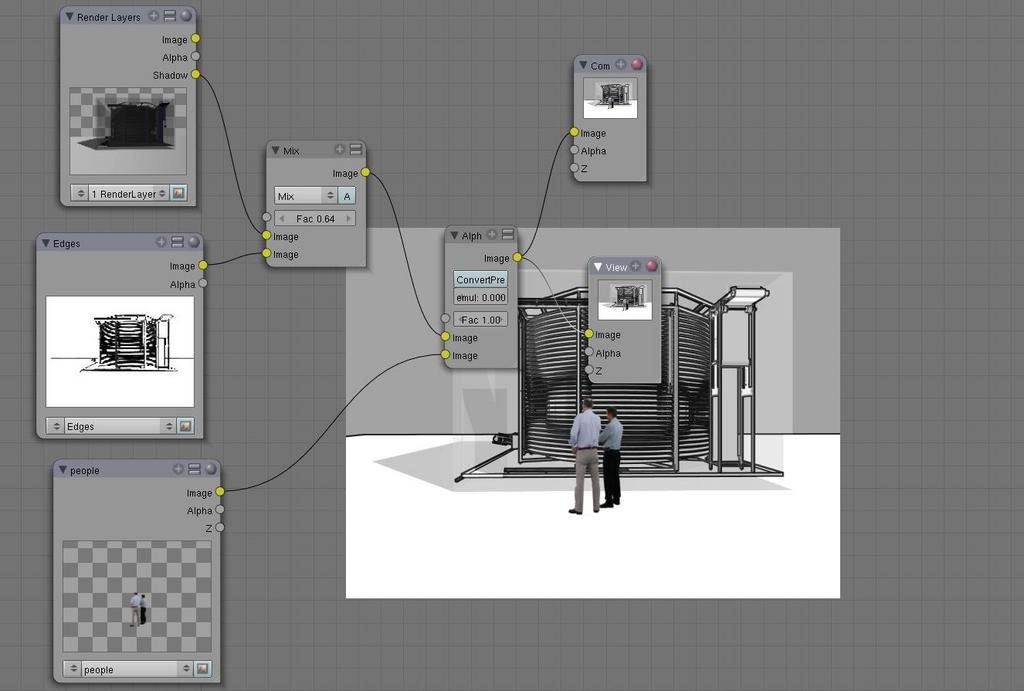 mixing sketch render set up with colored objects - Compositing and Post ...