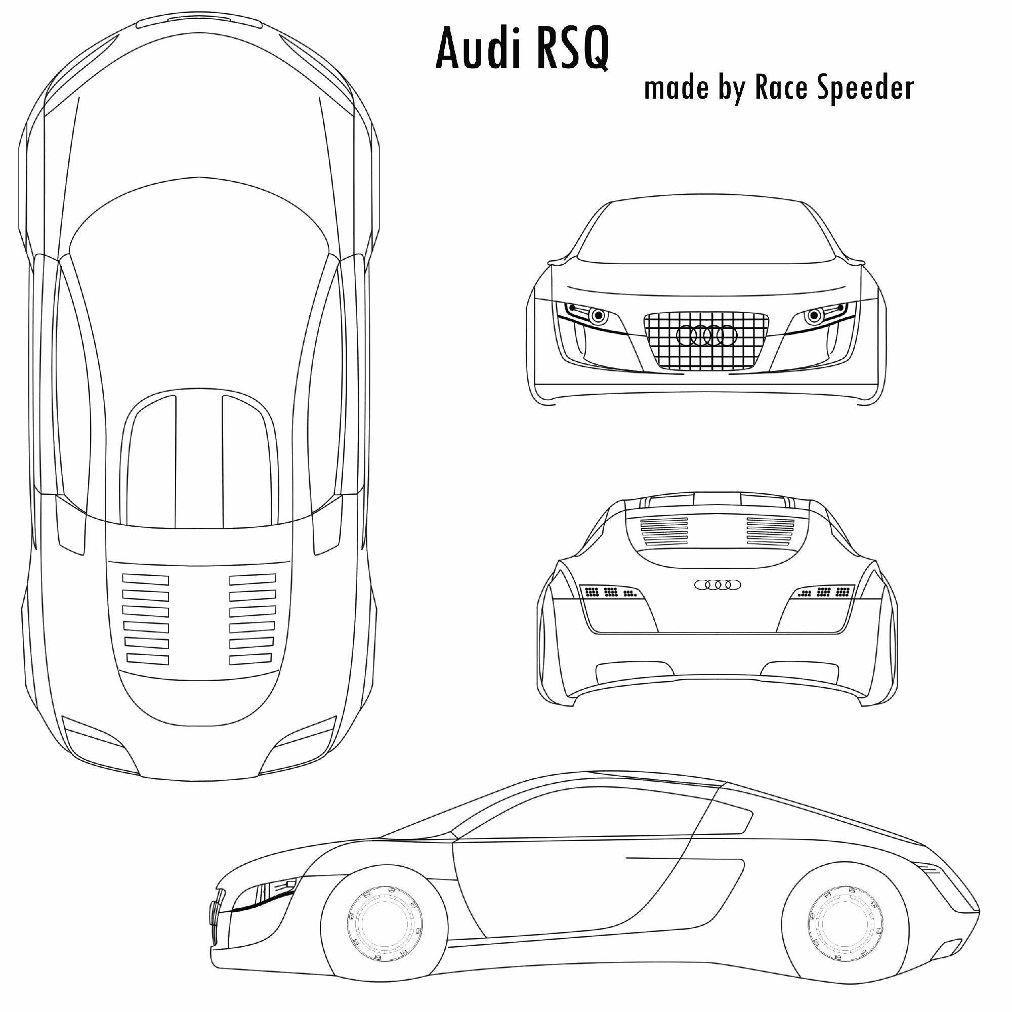 Audi r8 5.2 Blueprint