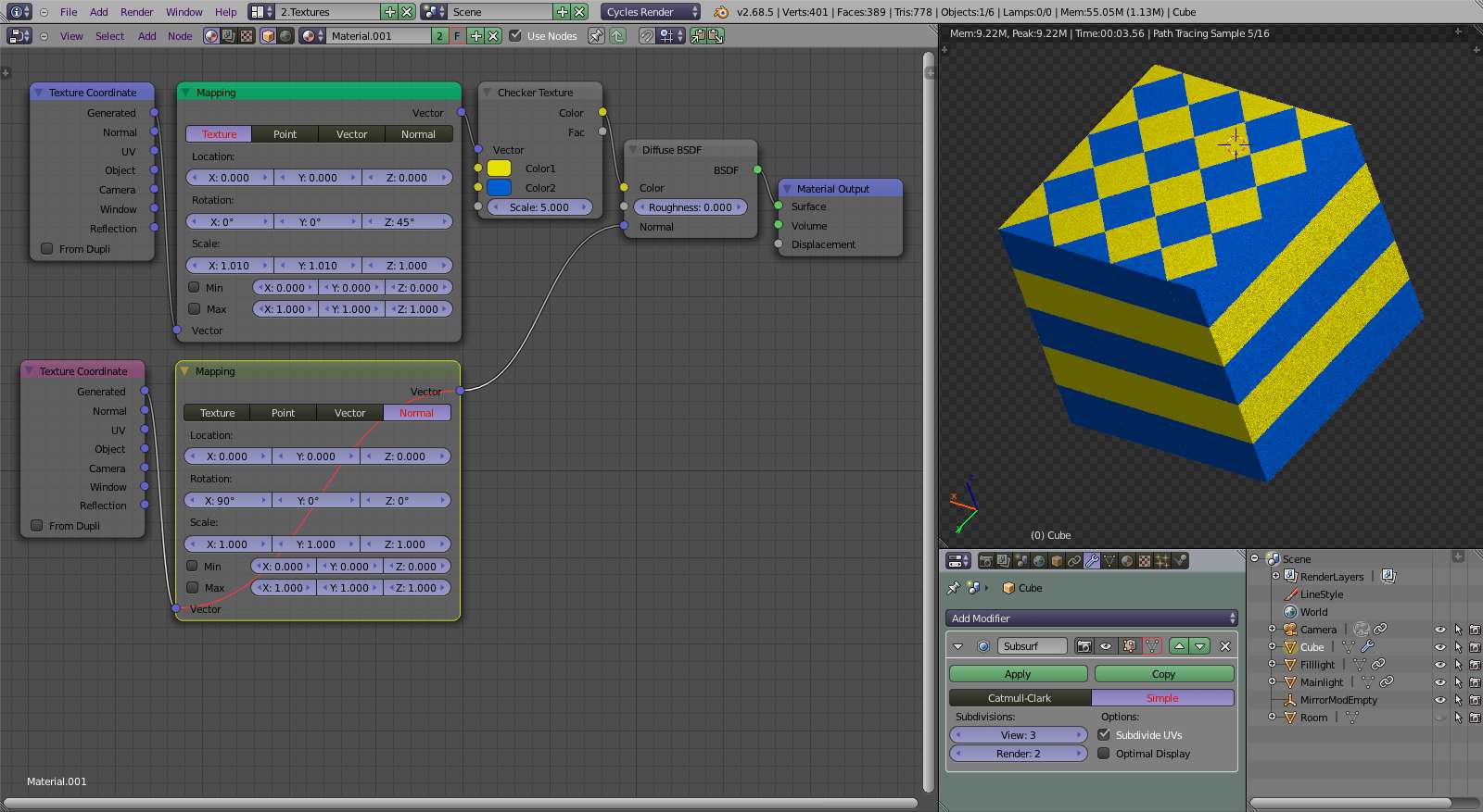 new mapping node in cycles - Materials and Textures - Blender Artists ...