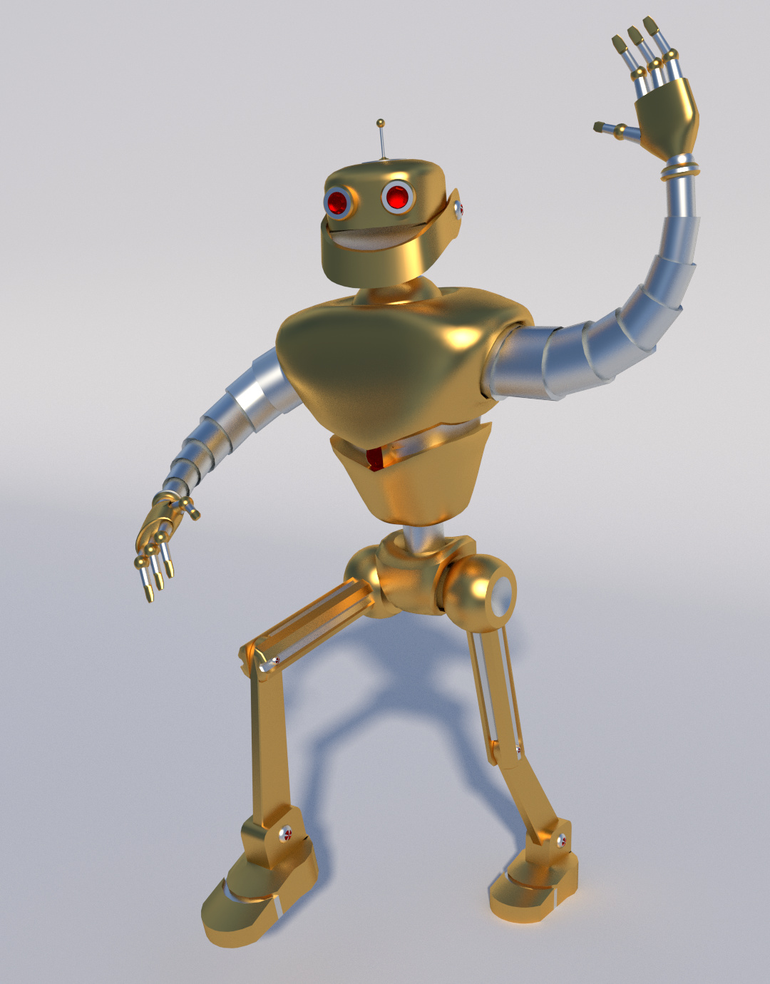 Shiny golden Robot - Works in Progress -