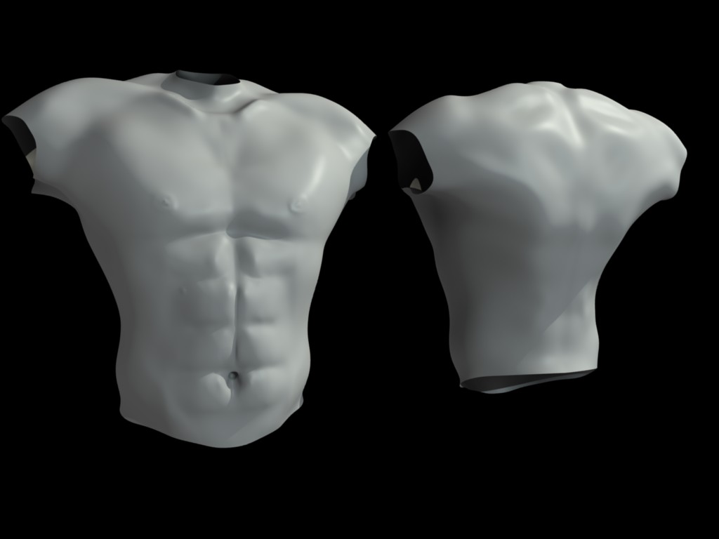 male torso sculpt and low poly bake - Finished Projects - Blender ...