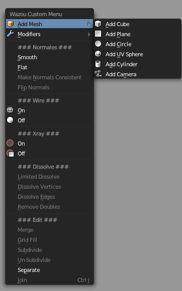 Blender Filemenu My personal menu - Released Scripts and Themes - Blender Artists Community