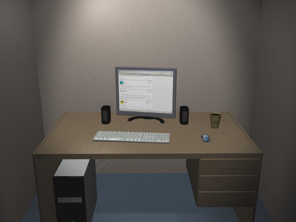First Approach to Interior-Creation: Desk Scene - Works in Progress ...