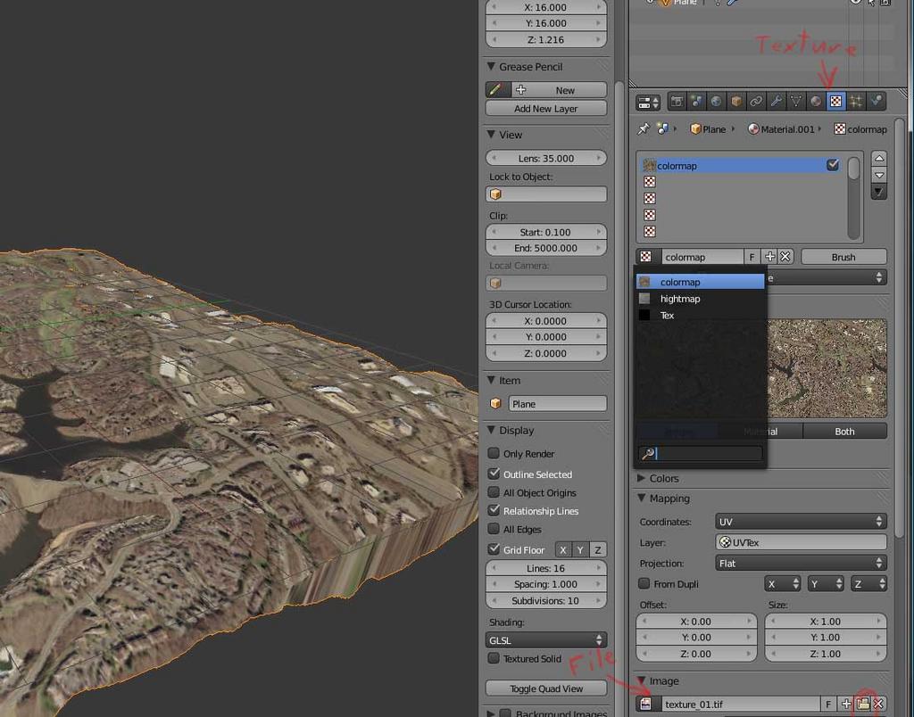 How To Render A Texture Over A Terrain? - Basics & Interface - Blender ...