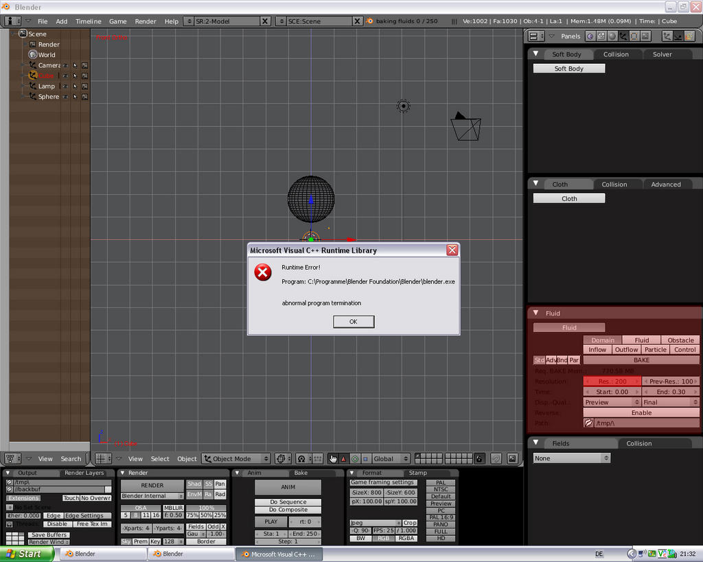 Microsoft Visual C Runtime Error Animation And Rigging Blender Artists Community