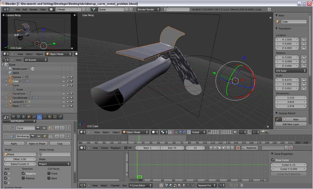 2.5 Shrinkwrap Reveal Problem - Animation and Rigging - Blender Artists ...