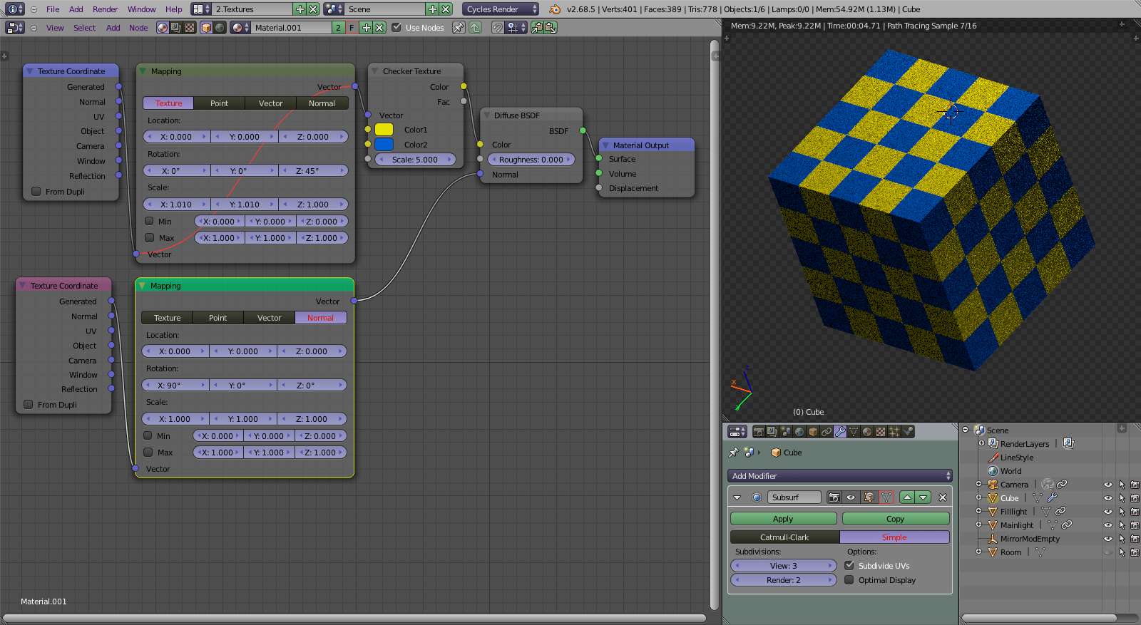 new mapping node in cycles - Materials and Textures - Blender Artists ...