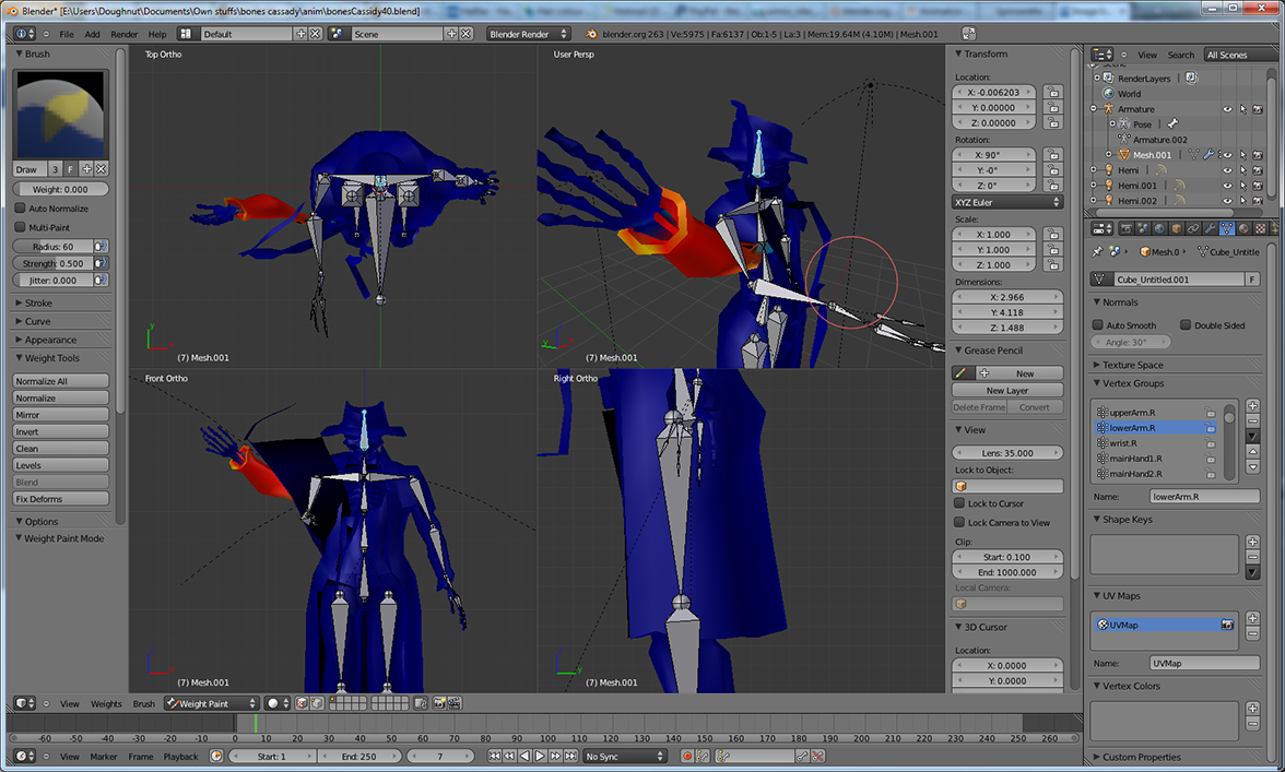 Vertex weights/bones problem? - Animation and Rigging - Blender Artists ...