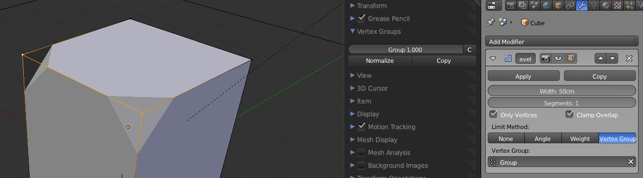 Bevel Modifier Vertex Group Modeling Blender Artists Community