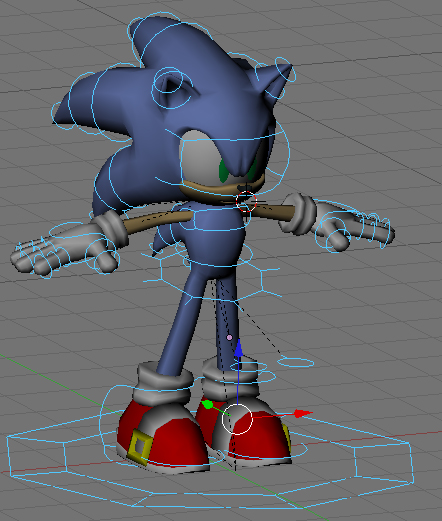 Shadow the Hedgehog Blender rig