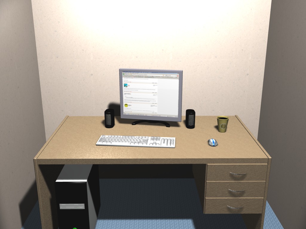 First Approach to Interior-Creation: Desk Scene - Works in Progress ...
