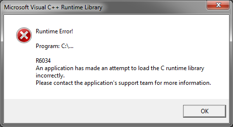 Runtime error the application has requested. Ошибка runtime Error. C++ runtime Library Error. Runtime Library Visual c++ ошибка. Runtime Error (at 1:841): SWBEMOBJECTSET: недопустимый класс.