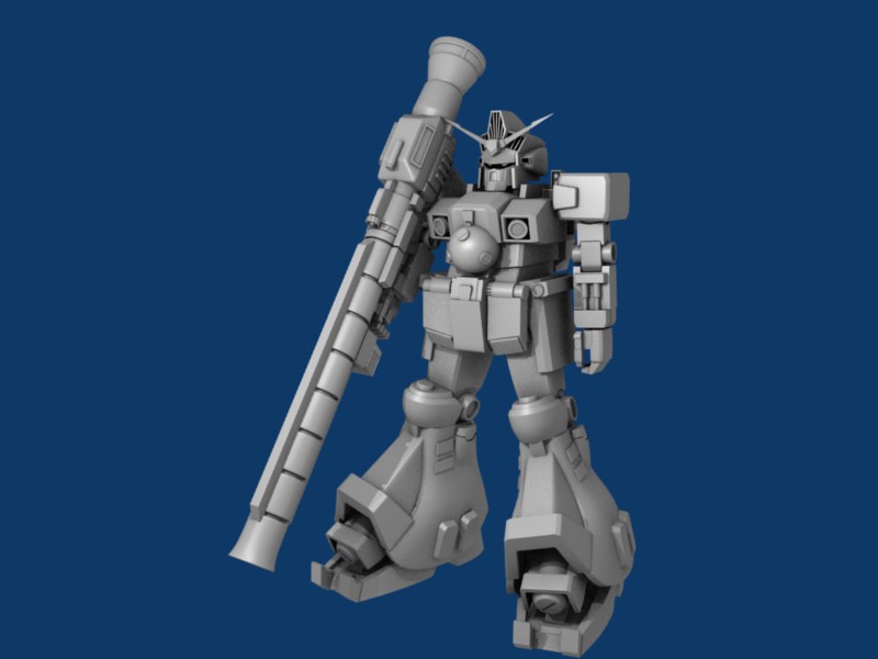 blender gundam model