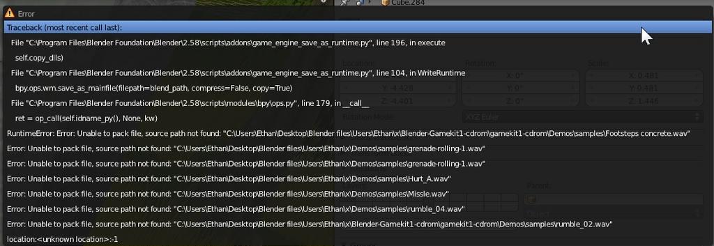 Blender save as a runtime errors - Game Engine Support and Discussion ...