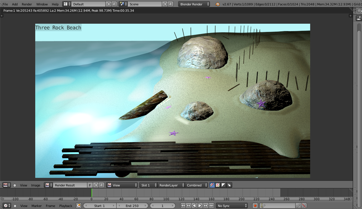 Three Rock Beach - Finished Projects - Blender Artists Community