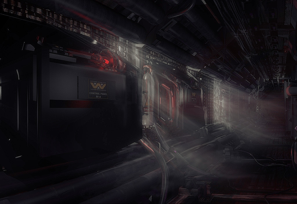 A technical hallway inspired by "Alien" - Works in Progress - Blender ...