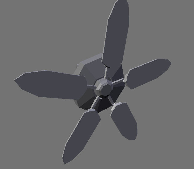 Low Poly Ceiling Fan For Game Help Works In Progress
