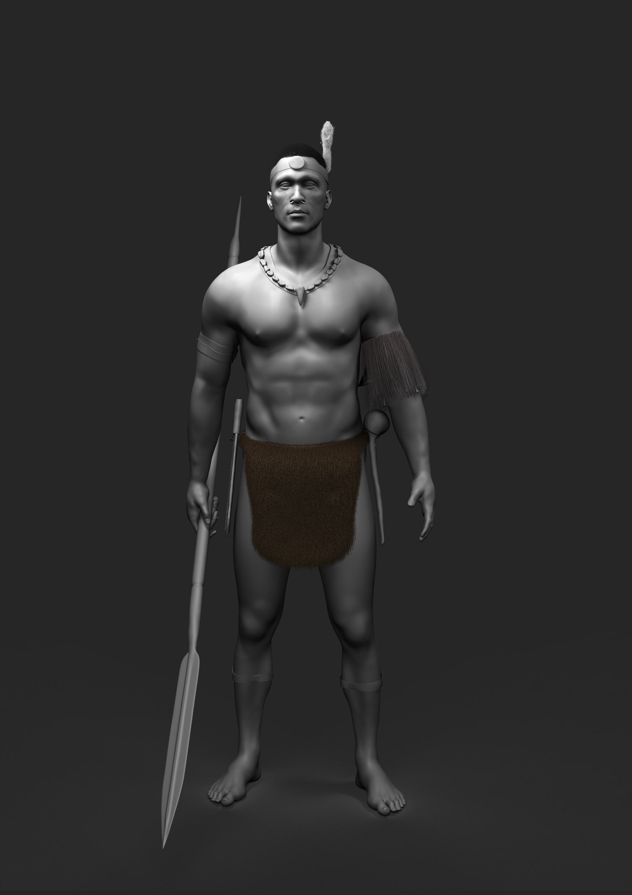 african warrior man
