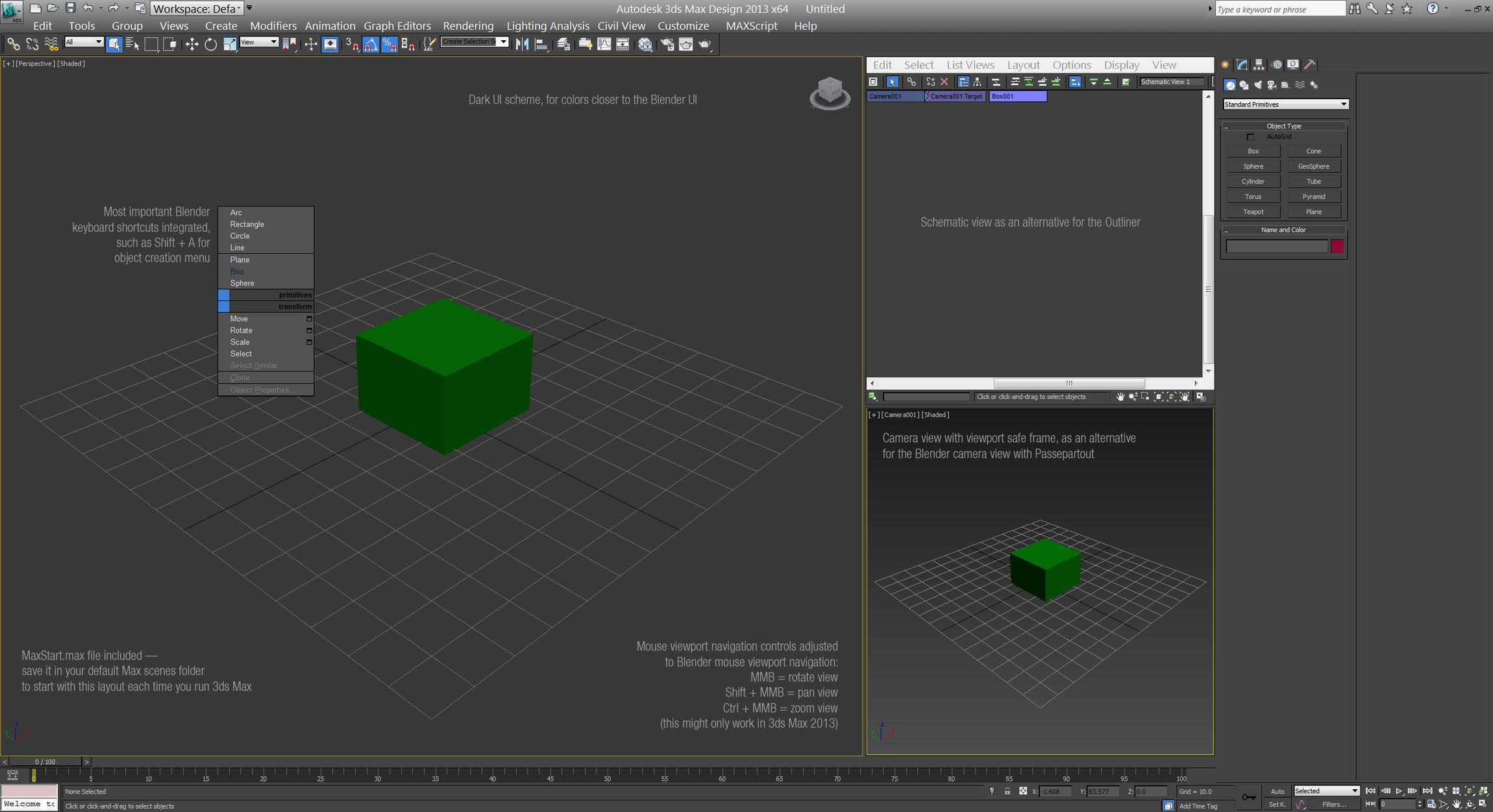 3ds Max interface