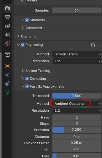 Why can't i find ambient occlusion and bloom in blender 4.5 eevee ...