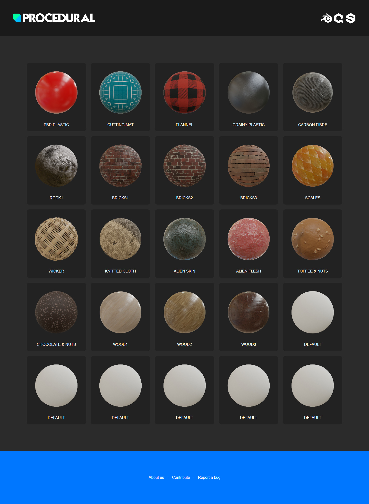 New website concept for procedural materials in blender - Materials and ...