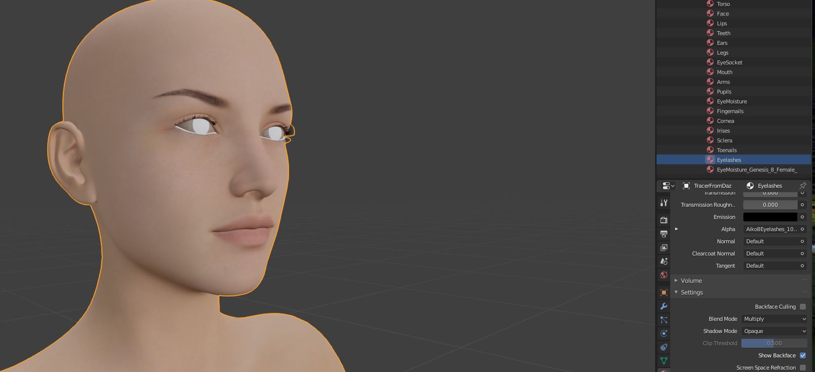 Settings for eye textures with Daz models - Materials and Textures ...