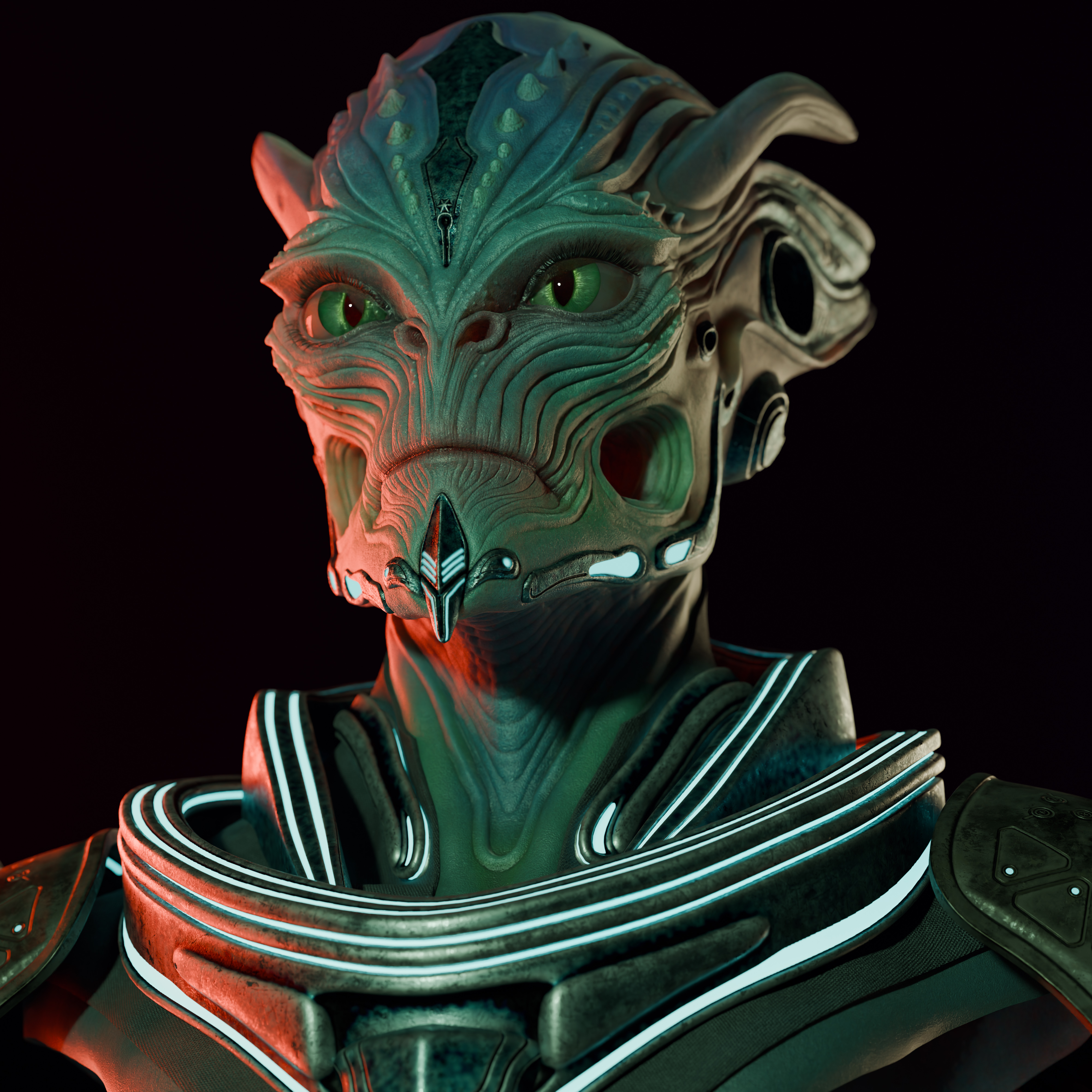 Alien Face Portrait Sculpt - Finished Projects - Blender Artists Community