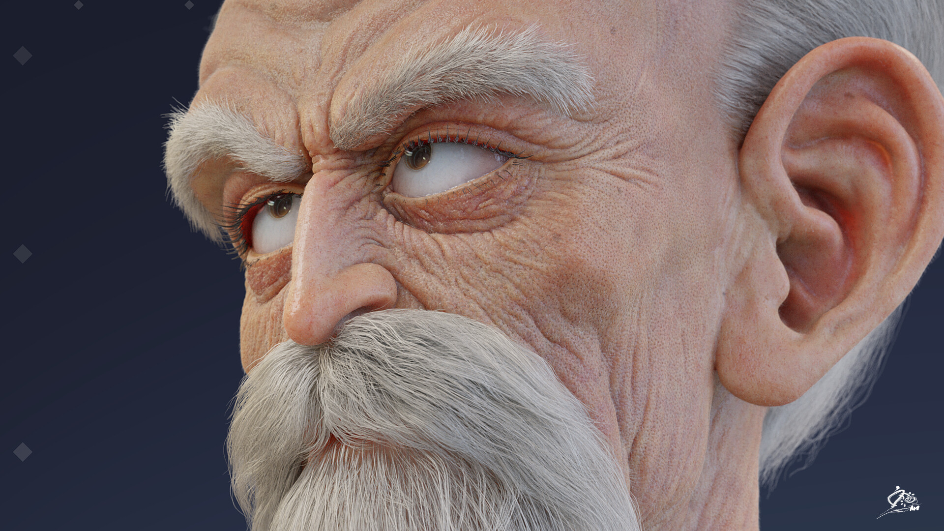 DragonBall - Master Roshi Portrait - Finished Projects - Blender ...