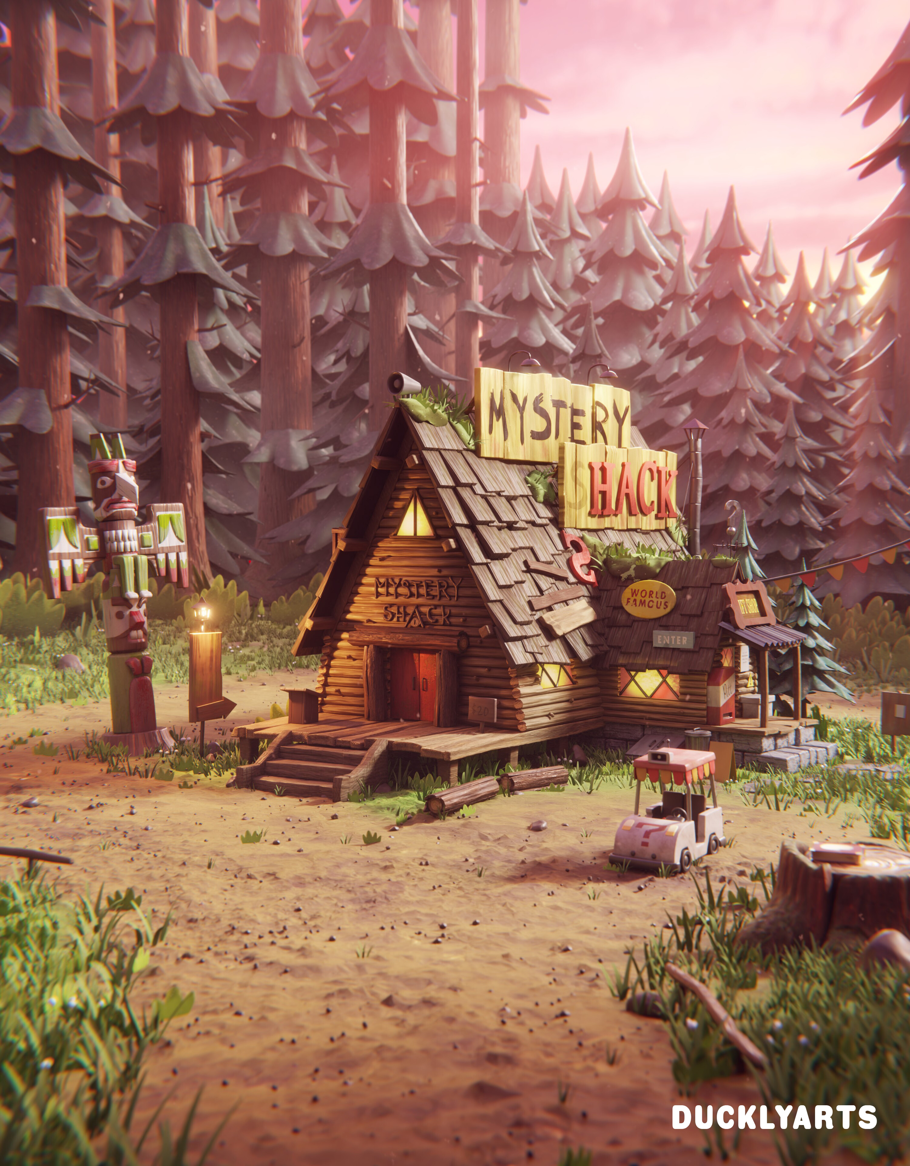 Mystery Shack 3D - Gravity Falls - Finished Projects - Blender Artists  Community