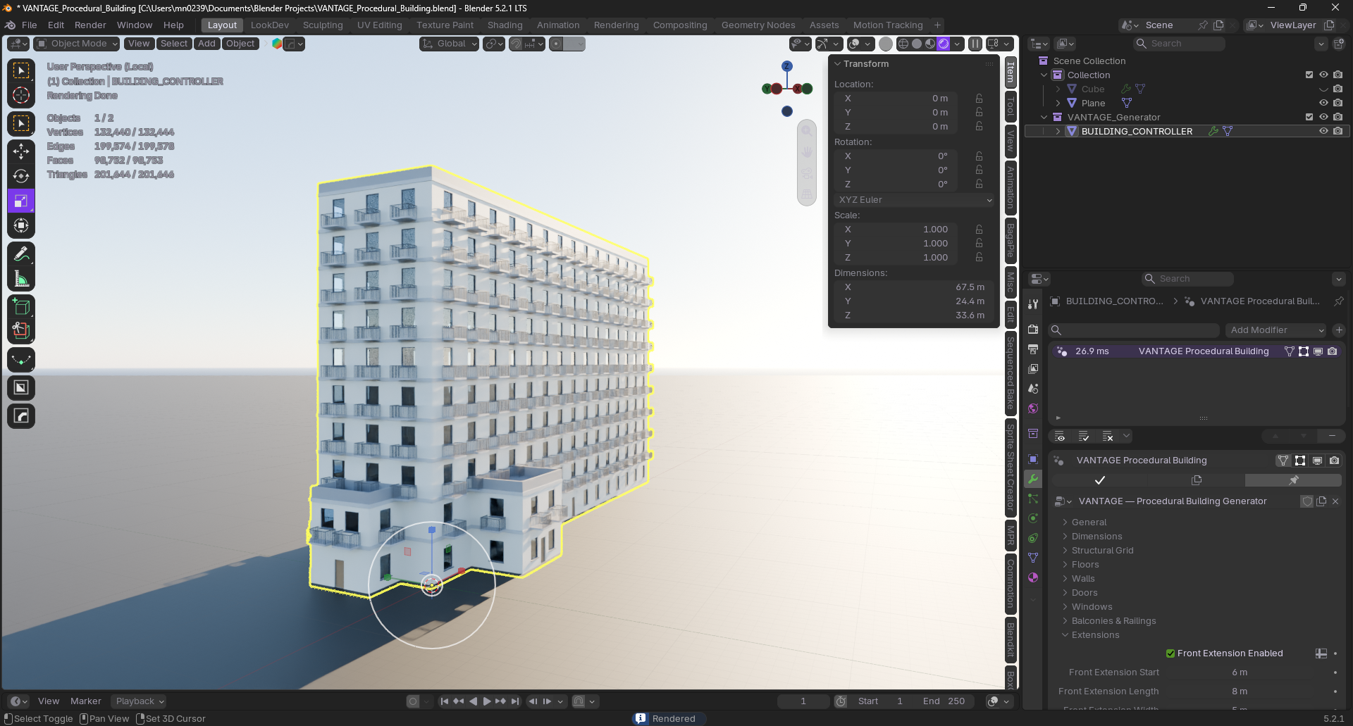 Procedural Building Generator - Page 2 - Geometry Nodes - Blender ...