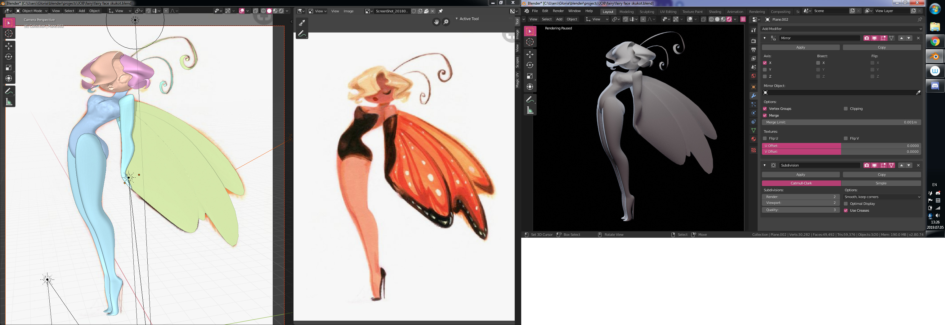 Pin Up Fairy Works In Progress Blender Artists Community