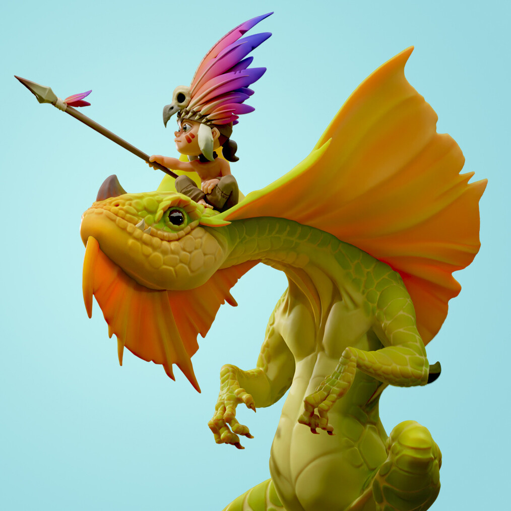 Dragon Rider 3D cartoon character in Blender (fully) - Finished Projects -  Blender Artists Community