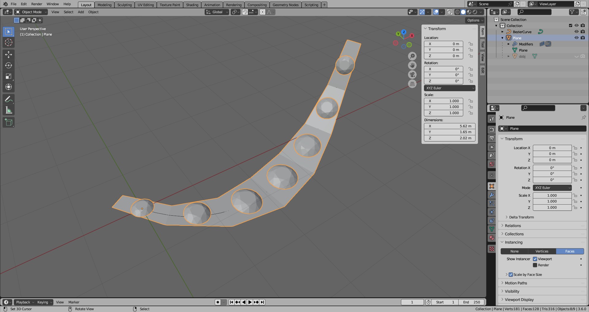 Using a curve modifier without deforming the original object - Modeling ...