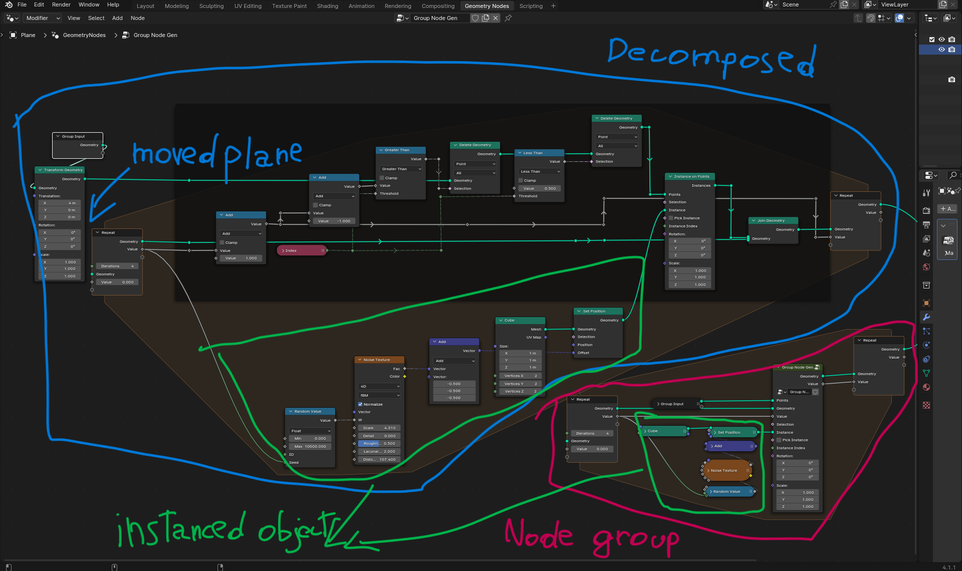 How do I randomize a node group as multiple instances? - Technical ...