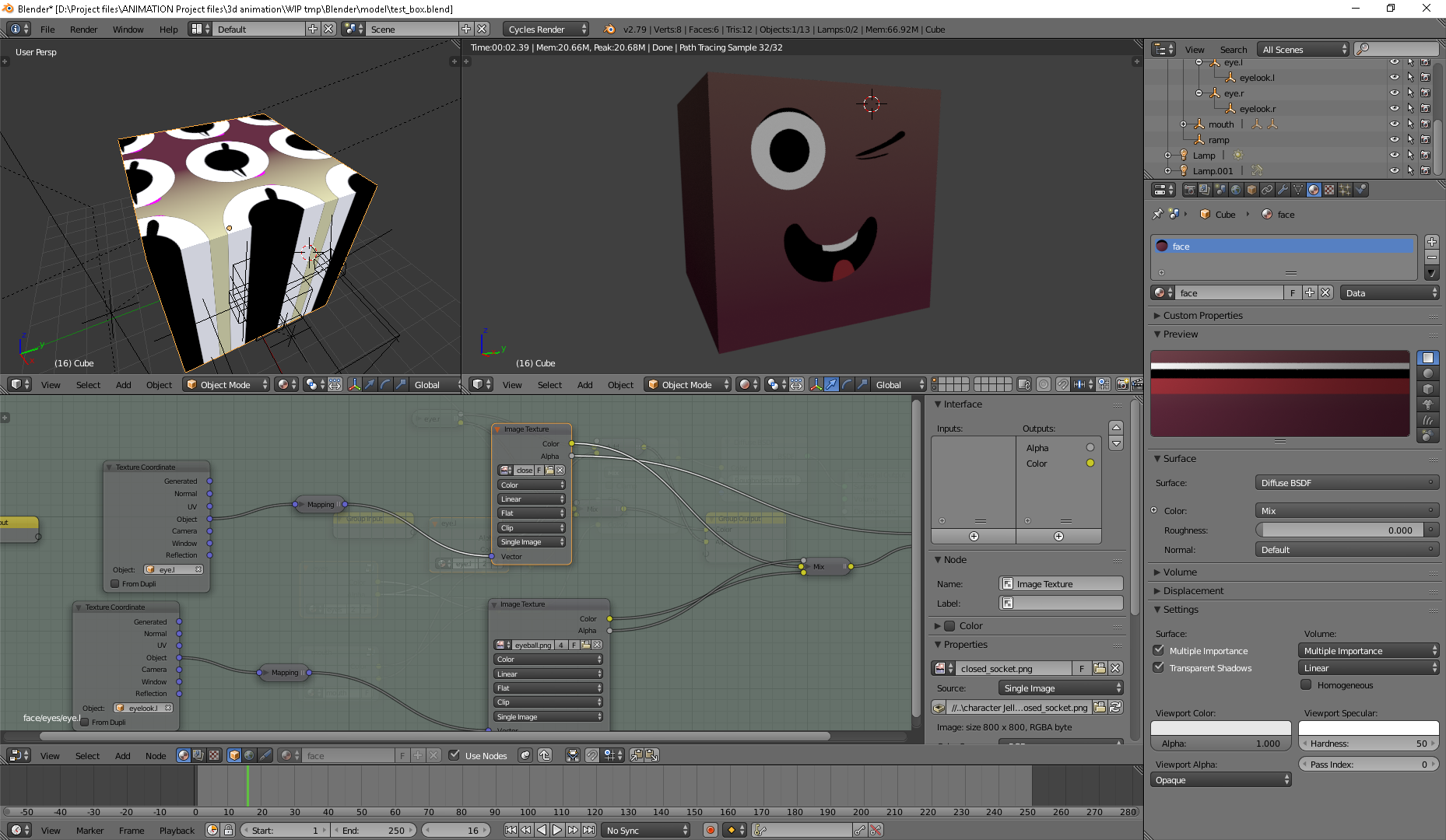 2d Facial Animation in Blender (textures) - Materials and Textures - Blender  Artists Community