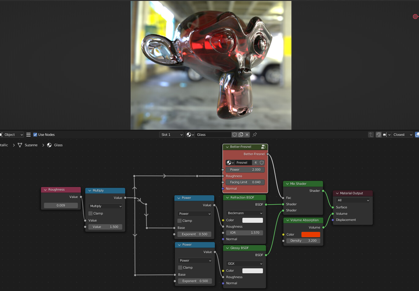 ArtStation - Glass Roughness Comparison (Blender)