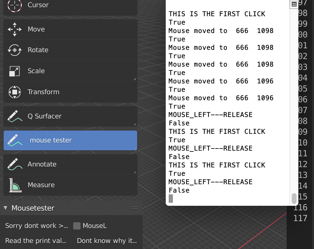 Can the WorkSpaceTool be used to start a modal Operator which responds ...