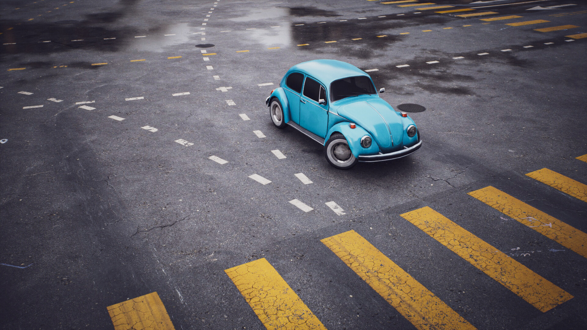 Low Poly - Beetle - Game Ready Vehicle - Finished Projects - Blender ...