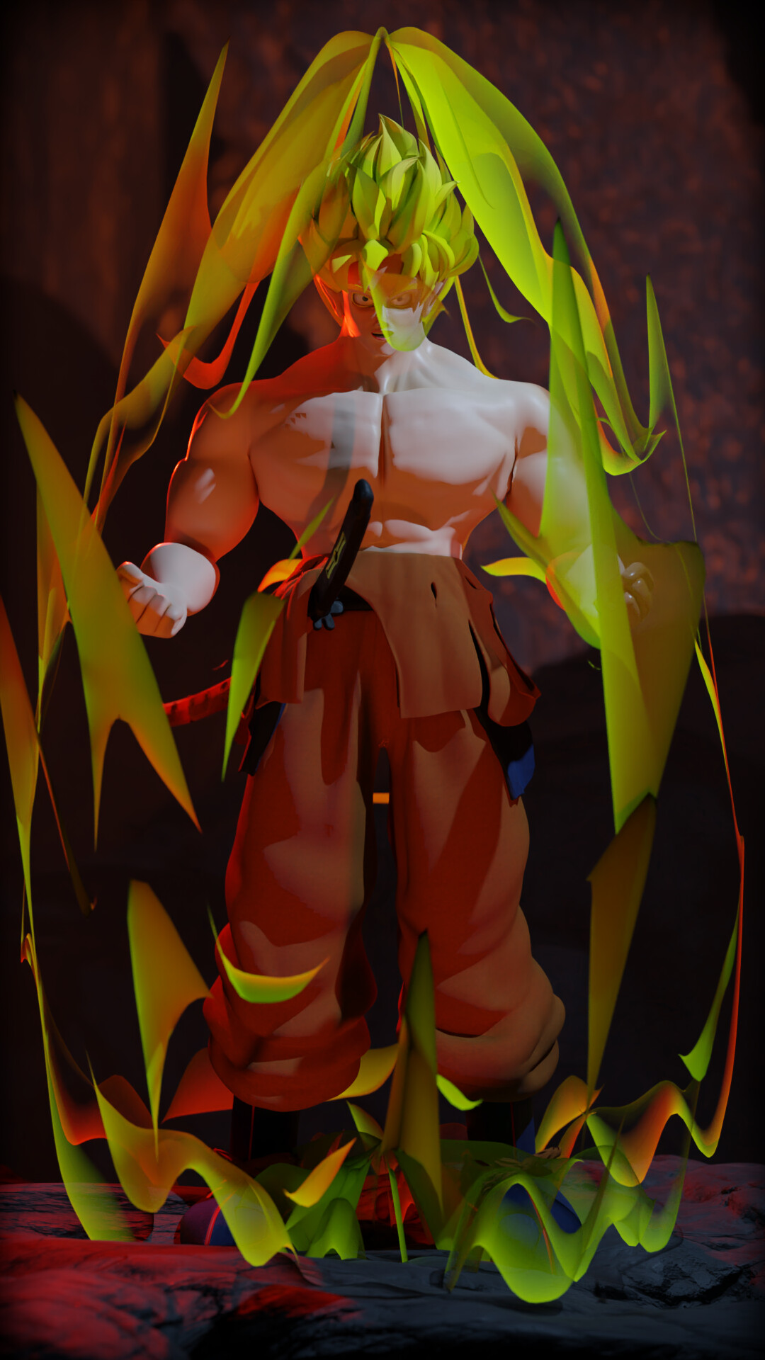 Goku Super Sayajin 1 : r/AnimeART