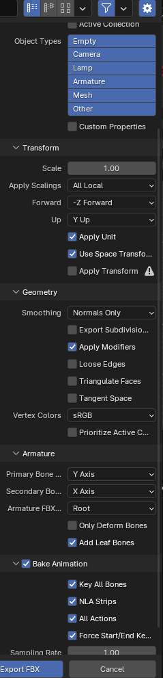 Blender fbx export deforms my head - Animation and Rigging - Blender ...